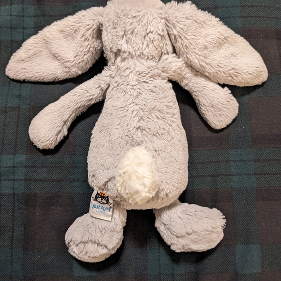 Jellycat Bashful Bunny Plush Gray Stuffed Animal Toy Medium - Picture 4 of 5